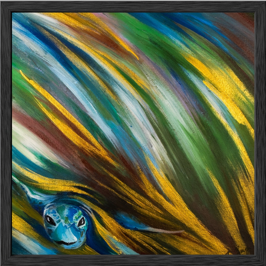 12 inch x 12 inch Turtle Breeze Poster Print | Brugs Creations