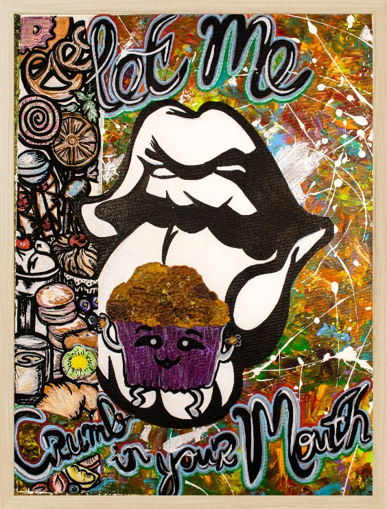 18 inch X 24 inch Let Me Crumb In Your Mouth  Fine Art Print | Brugs Creations