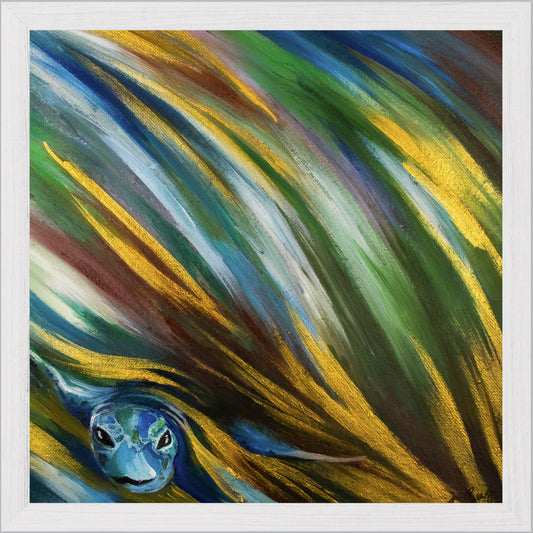 12 inch x12 inch Turtle Breeze Fine Art Print | Brugs Creations