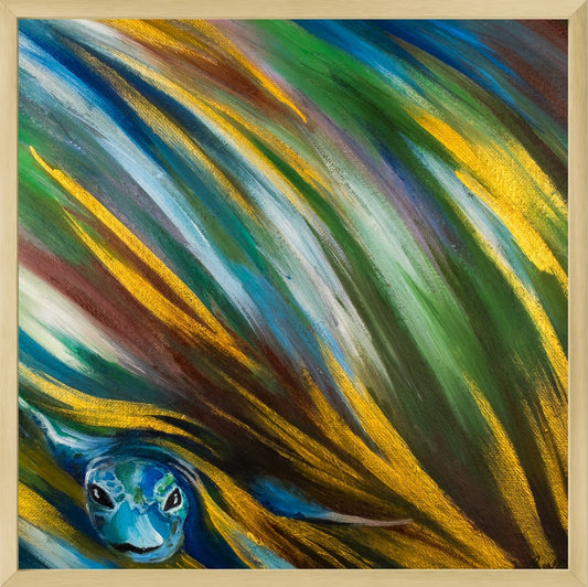 12 inch x 12 inch Turtle Breeze Poster Print | Brugs Creations
